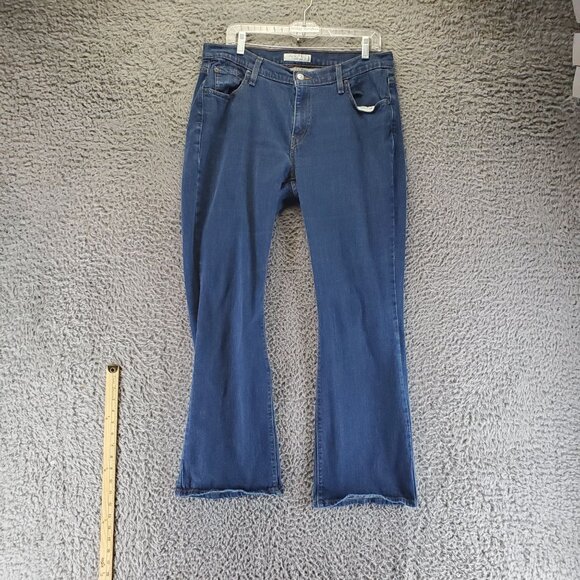 Levis Jeans Womens 16 Blue 529 Curvy Boot Cut Stretch Denim - Picture 6 of 13